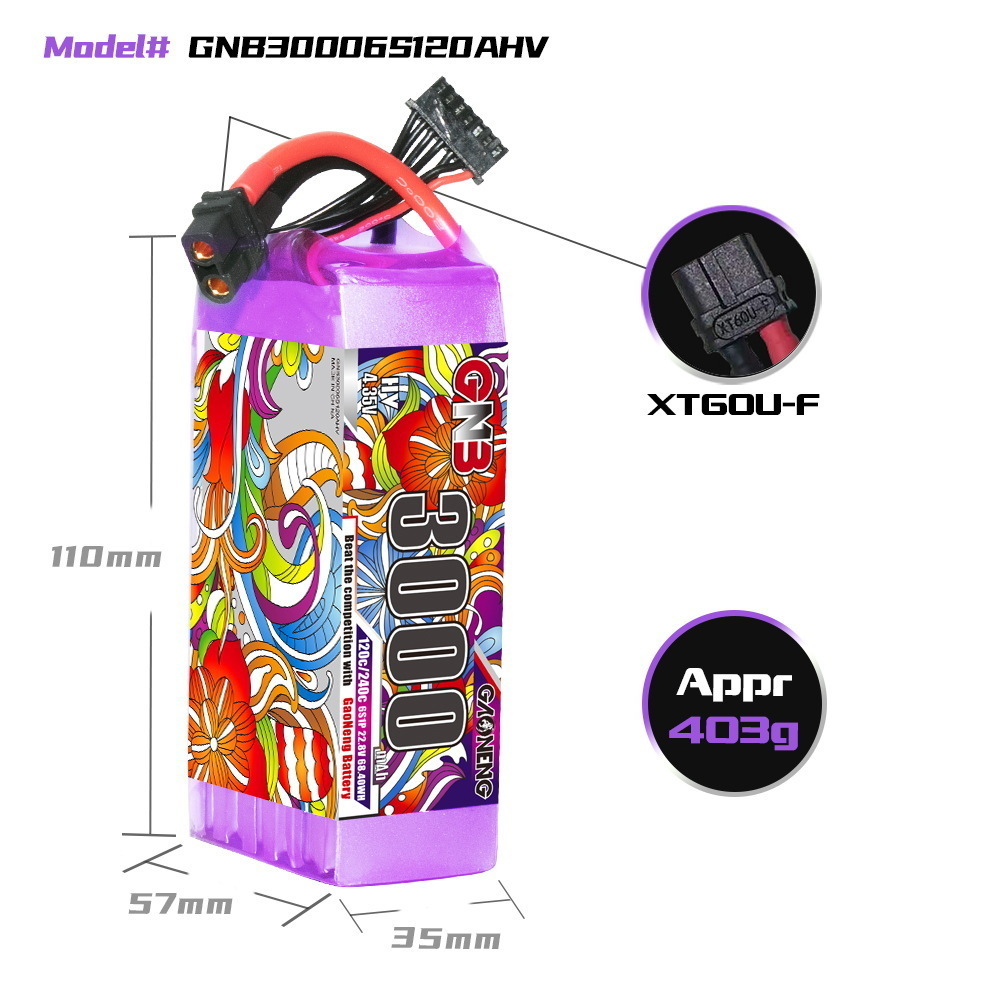 GNB Lipo Battery 6S 22.8V 3000 - огляд і ціна Drone Gimbal Controller