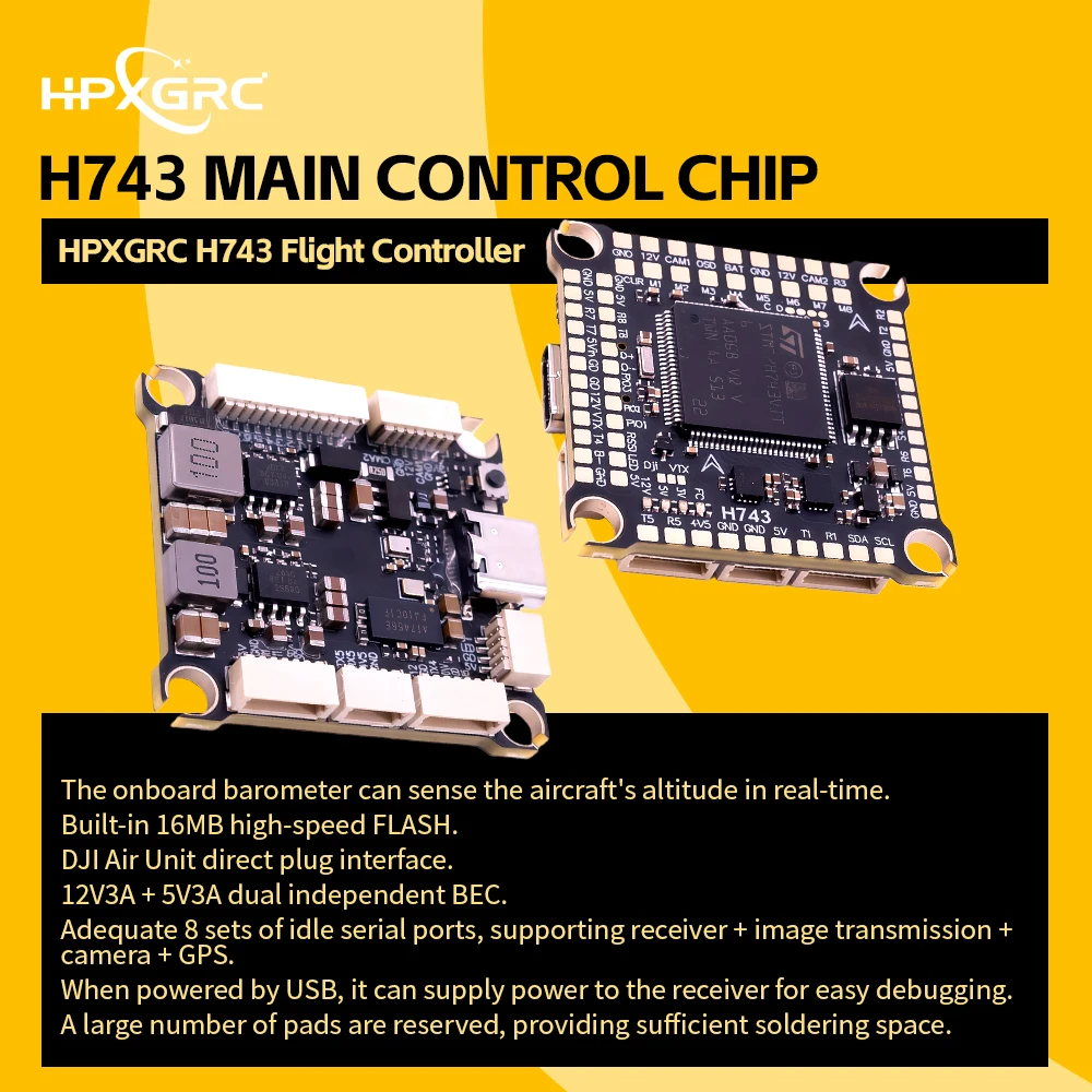 HPXGRC H743 Flight Controller  - огляд і ціна Betaflight Fc F7